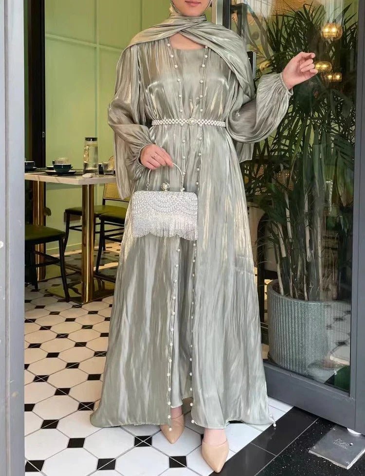7 Graceful Ways to Wear a Printed Silk Abaya with Confidence - Norah Collections