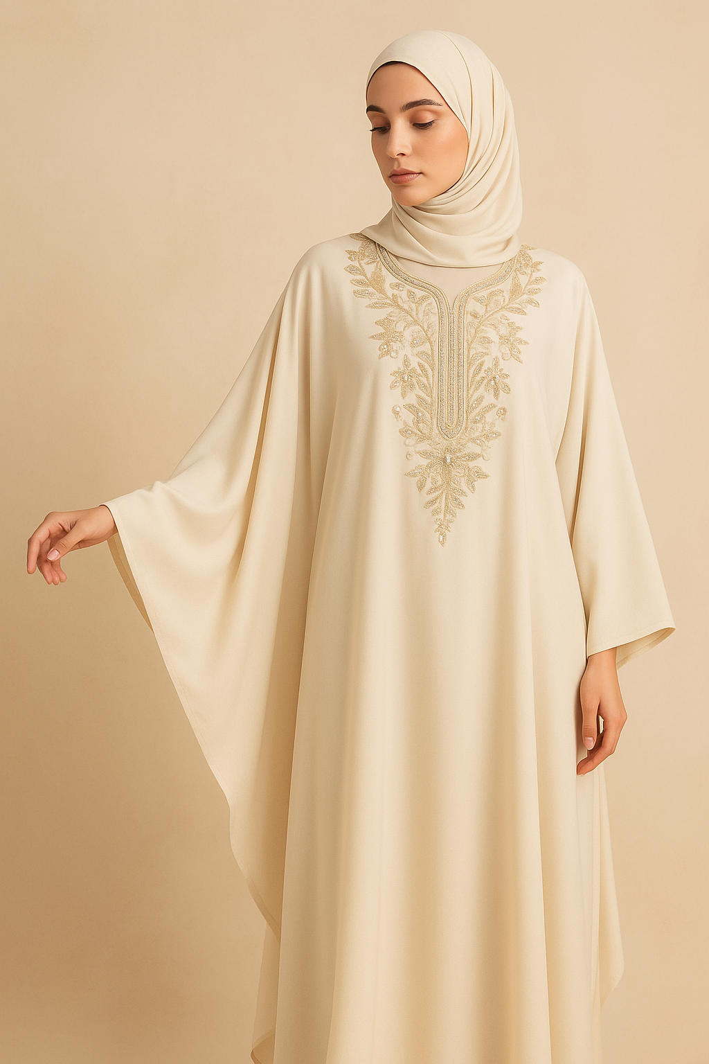 models wearing elegant modest outfits for online shopping