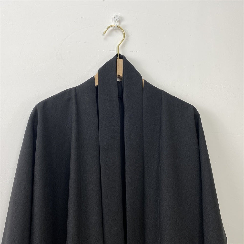 
                  
                    Embroidered Open Kimono Sleeve Abaya - Norah Collections Black Modest Elegant Abaya for Women
                  
                